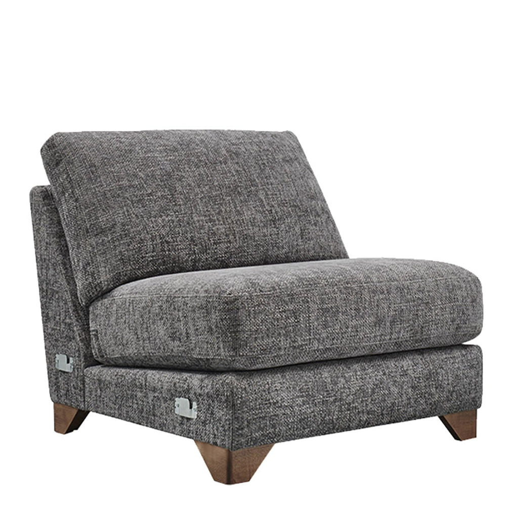 Linara - Large Armless Unit In Aqua Clean Fabric