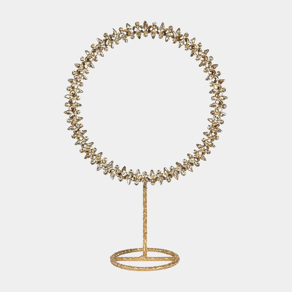 Gold Gem Christmas Wreath - Large Freestanding Festive Decoration