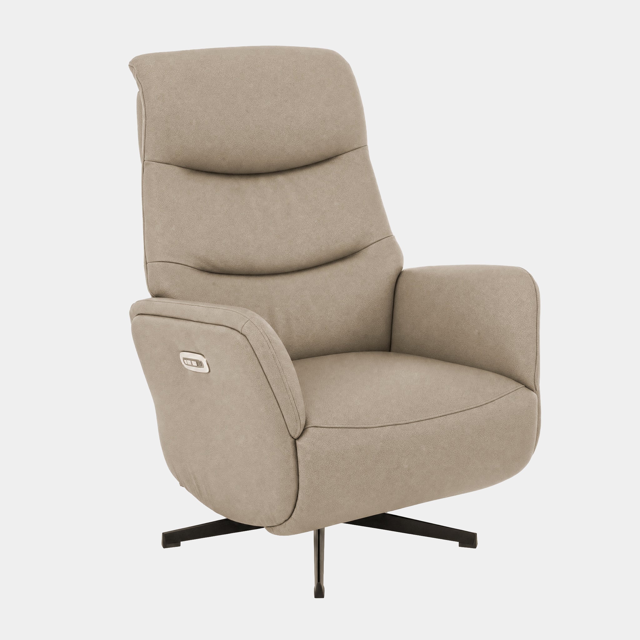 Alder - Swivel Power Recliner Chair, Leather Khaki