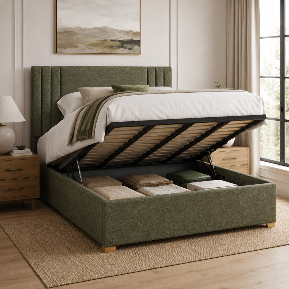 Tailored Collection - Ottoman Bed Frame with 50 inch Headboard Alicia