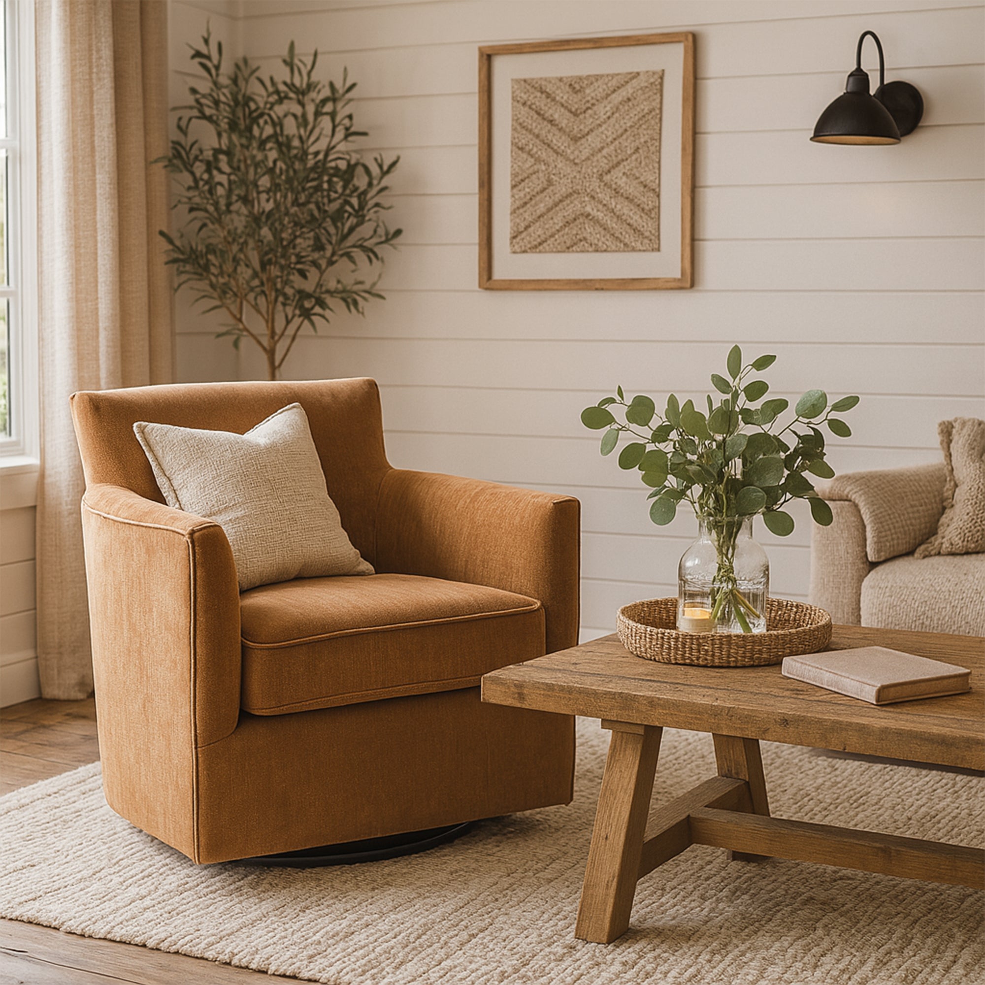 Arlo - Swivel Chair, Fabric