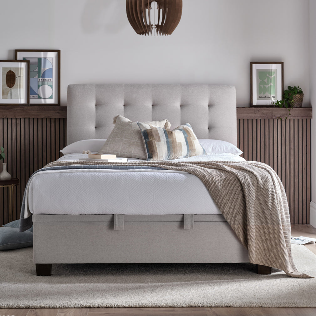 Lucia - Ottoman Bed Frame Muskat Grey