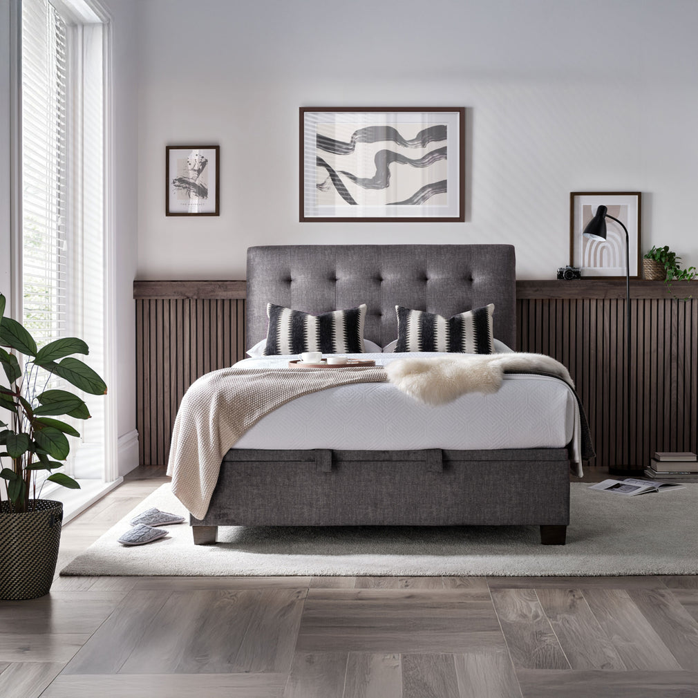 Lucia - Ottoman Bed Frame Vogue Grey