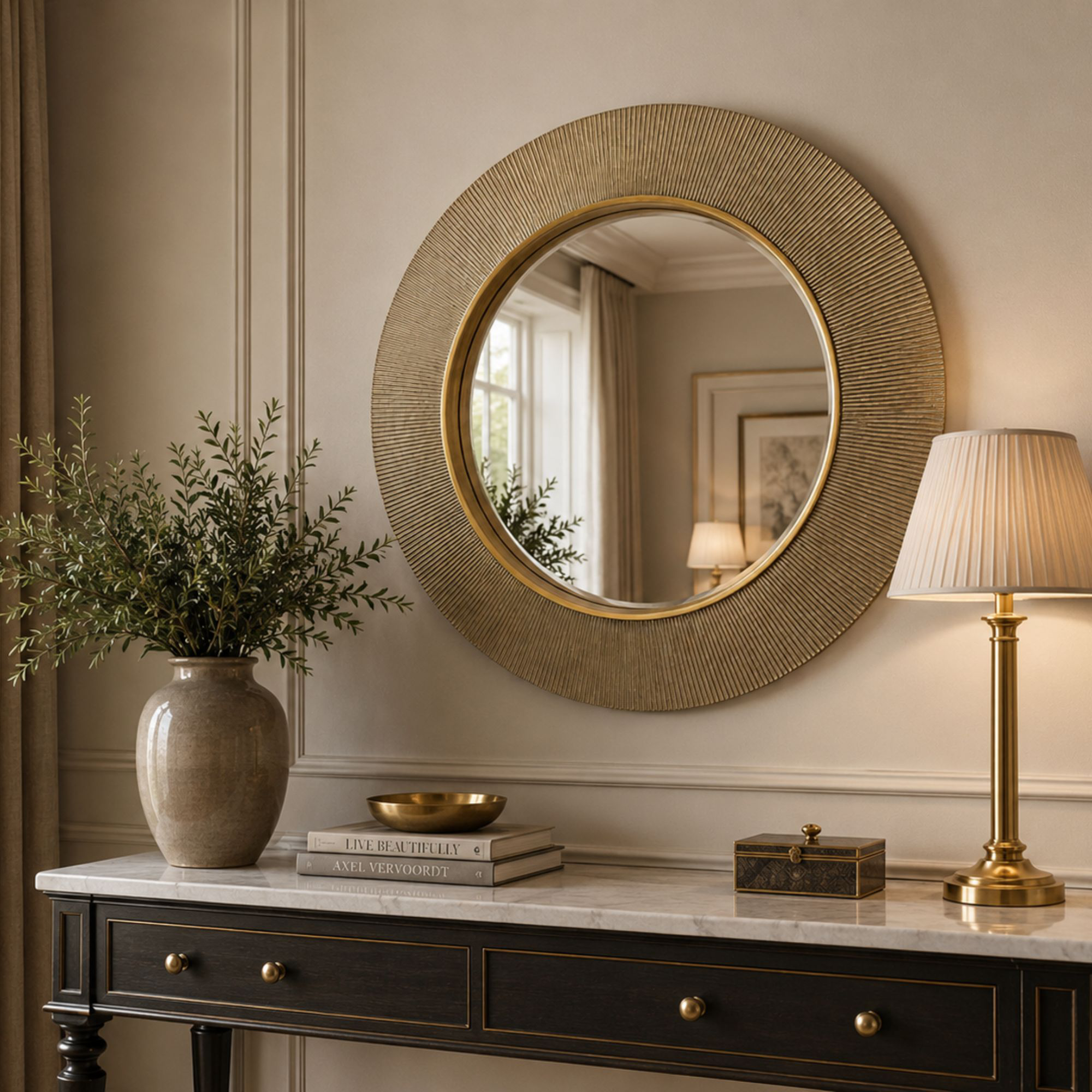 Radiance Gold - Wall Mirror, Round
