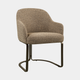 Felix - Dining Chair, Fabric Brown Tweed