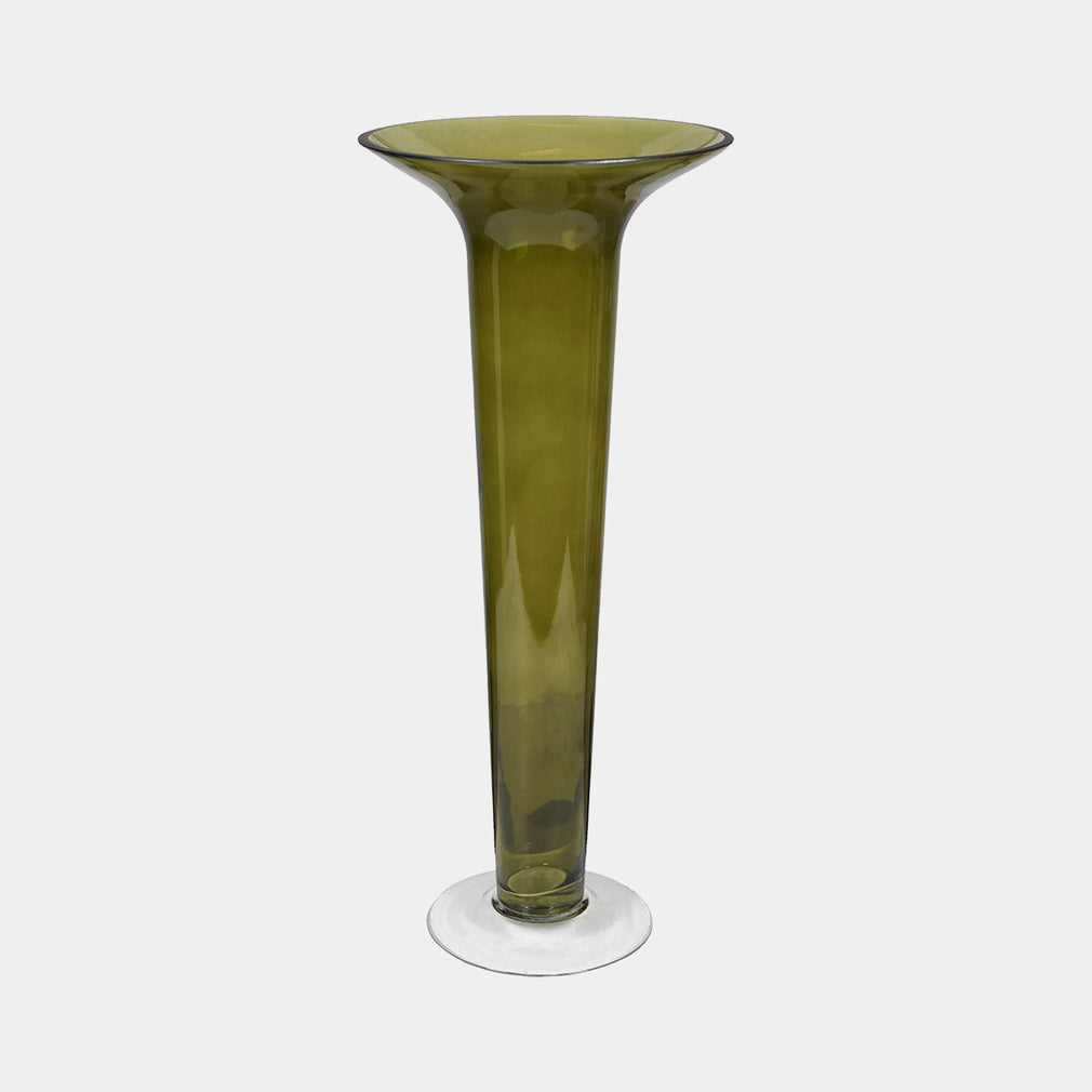 Olive - Glass Vase, Green