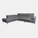 Bella - Recliner Corner Sofa With USB Function, Fabric BLJ-042 Elephant