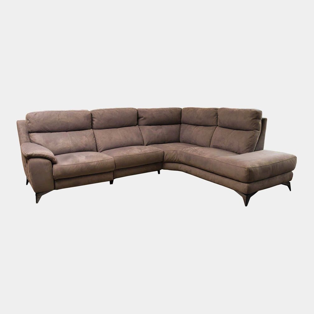 Miura - RHF Power Recliner Corner Sofa, Fabric BLJ-04 Tobacco