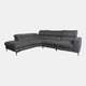 Bella - Recliner Corner Sofa With USB Function, Fabric BLJ-088 Charcoal Grey