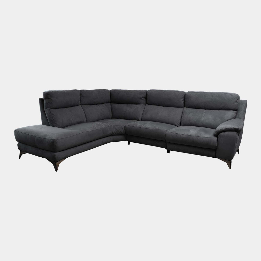 Miura - LHF Power Recliner Corner Sofa, Fabric BLJ-088 Charcoal Grey