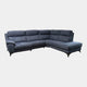 Miura - RHF Power Recliner Corner Sofa, Fabric BLJ-08 Pacific Blue