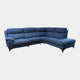 Miura - RHF Power Recliner Corner Sofa, Fabric BLJ-10 Blue