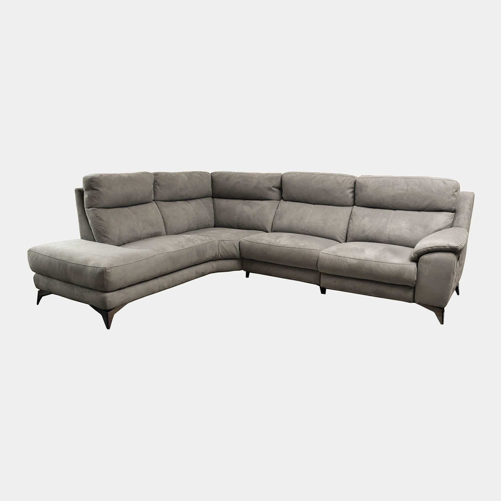 Miura - LHF Power Recliner Corner Sofa, Fabric BLJ-946 Silver Grey
