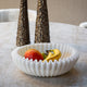 Barago Waved - Decorative Bowl, White Porcelain