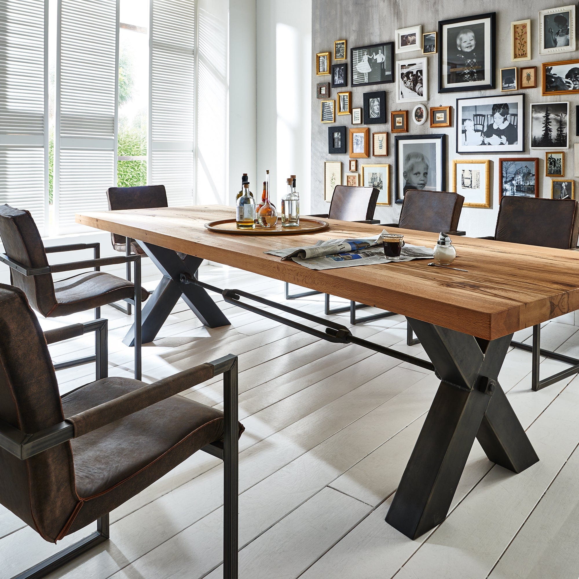 Colossus - Dining Table Straight Edge Kansas Leg 200 x 100 cm