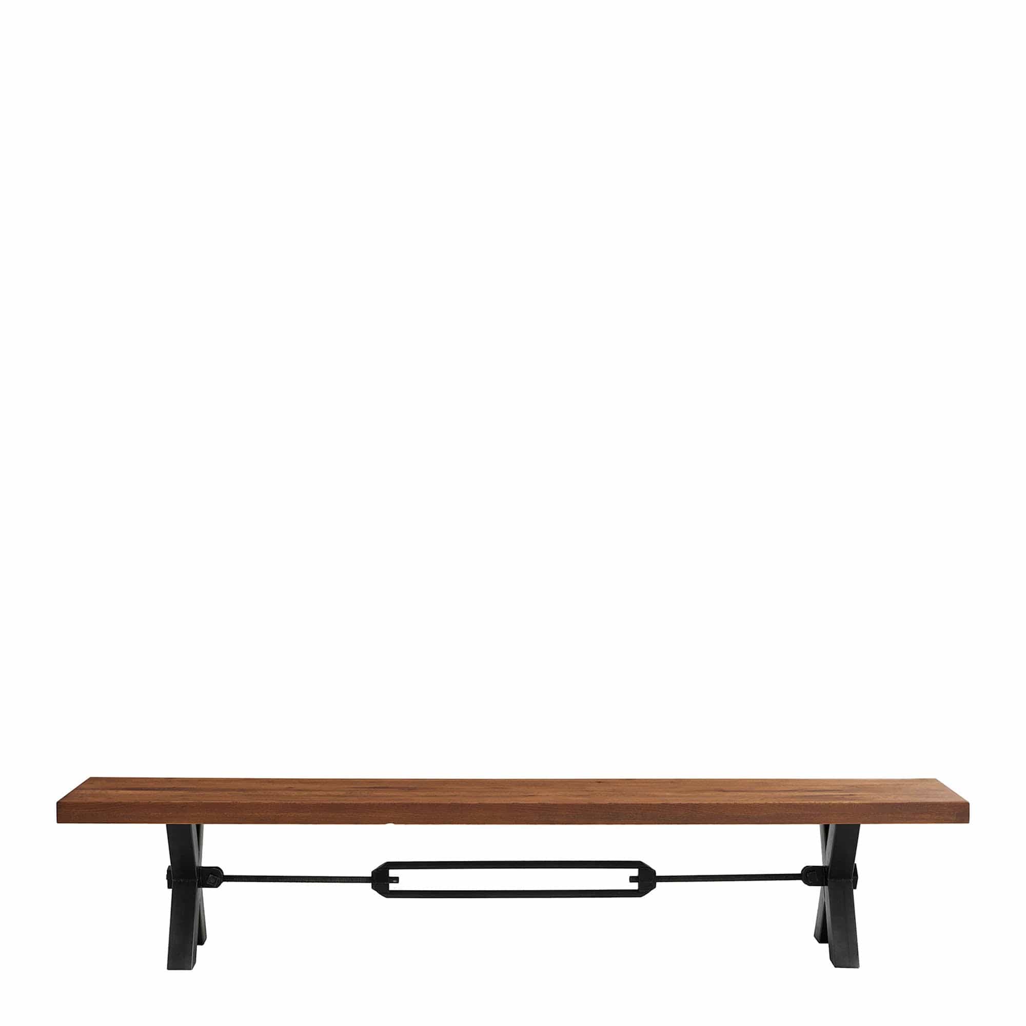 Dining Bench Straight Edge Kansas Leg 240 x 40cm Oiled Finish