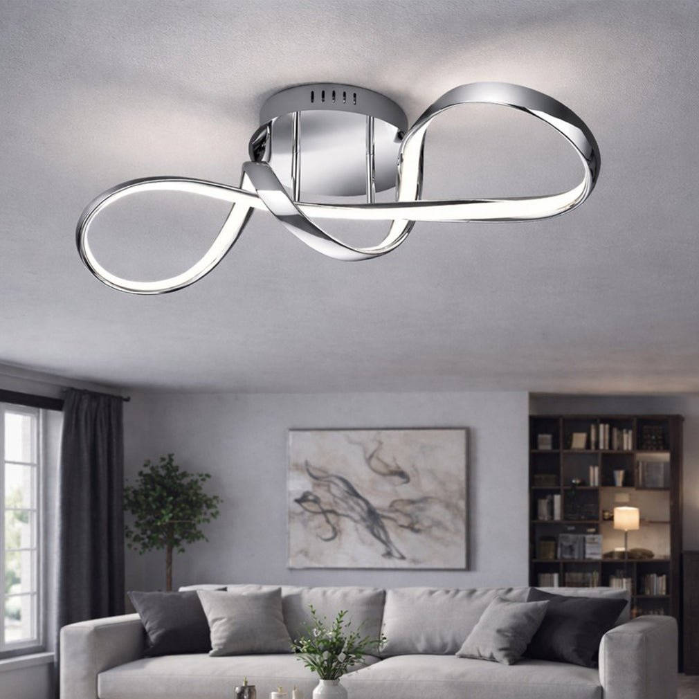 Bimini - Chrome LED Semi Flush Ceiling Light