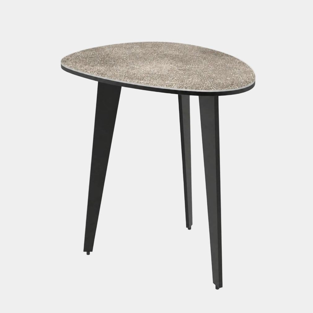 Freya - Ceramic Side Table Brown