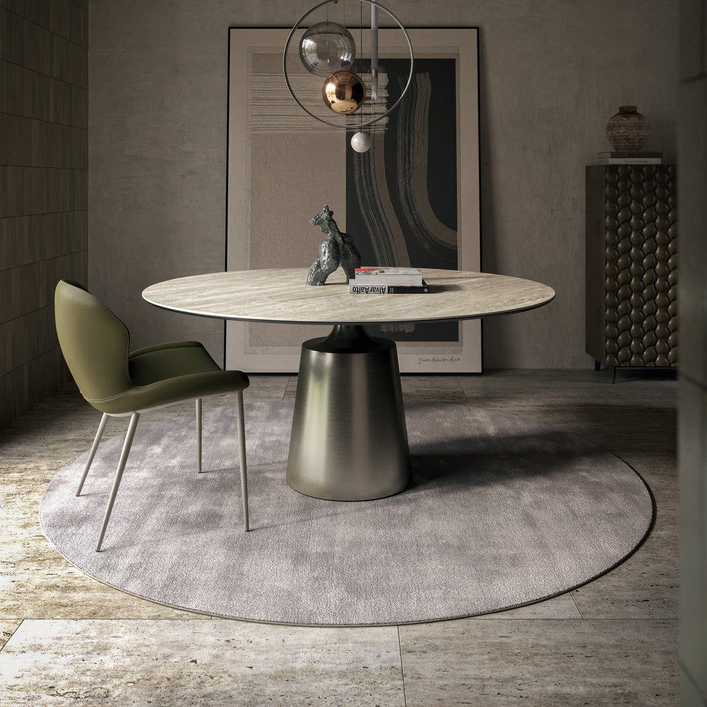 140cm Round Dining Table With GFM69 Graphite Base