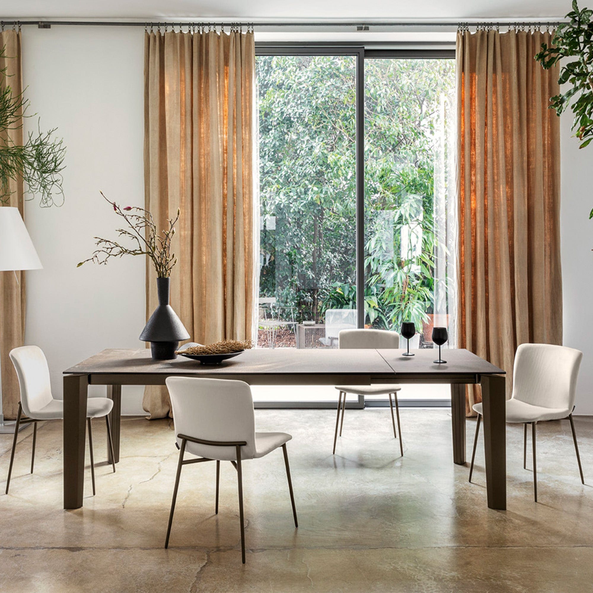 Calligaris Delta - Extending Dining Table In P5C Ceramic