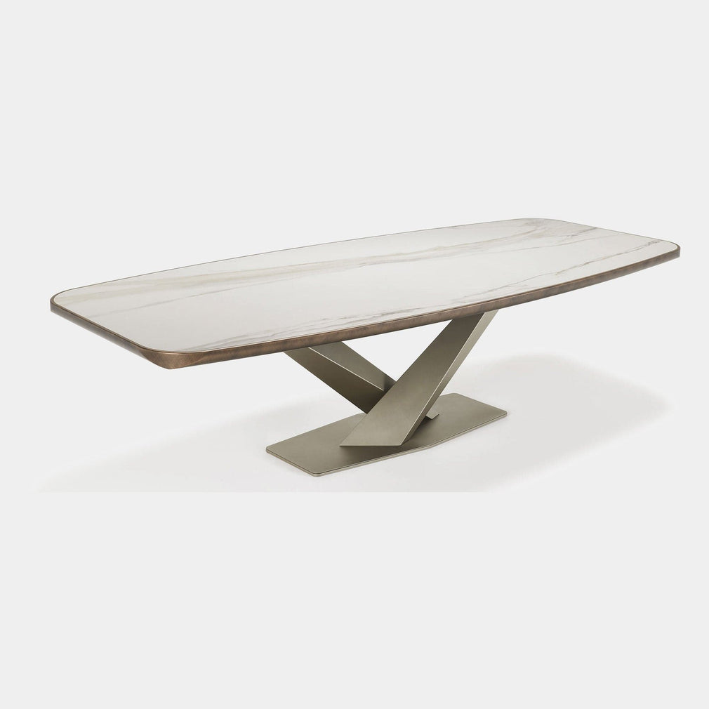 200cm x 120cm Brushed Bronze Rounded Lower Profile With GFM11 Titanium Base