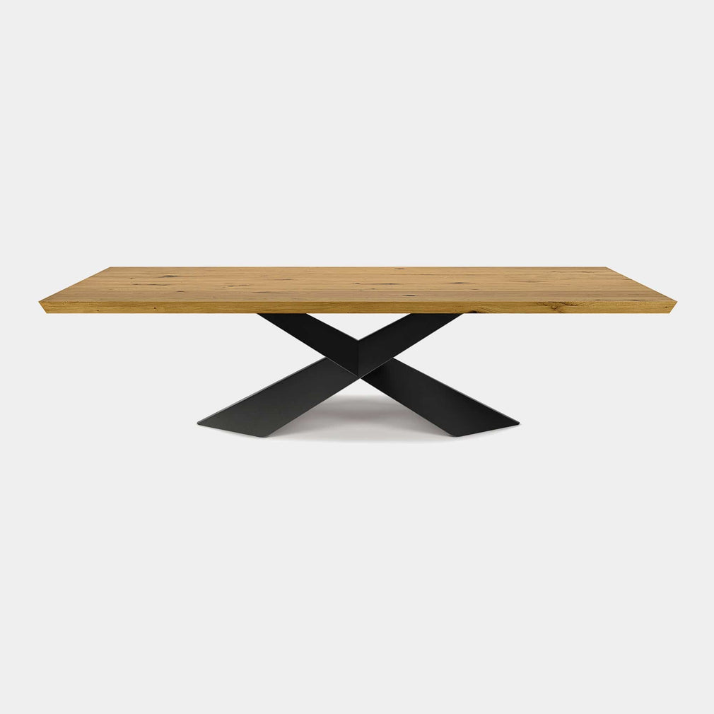 Cattelan Italia Tyron Wood - Dining Table 200cm Barrel Top With Angled Edges