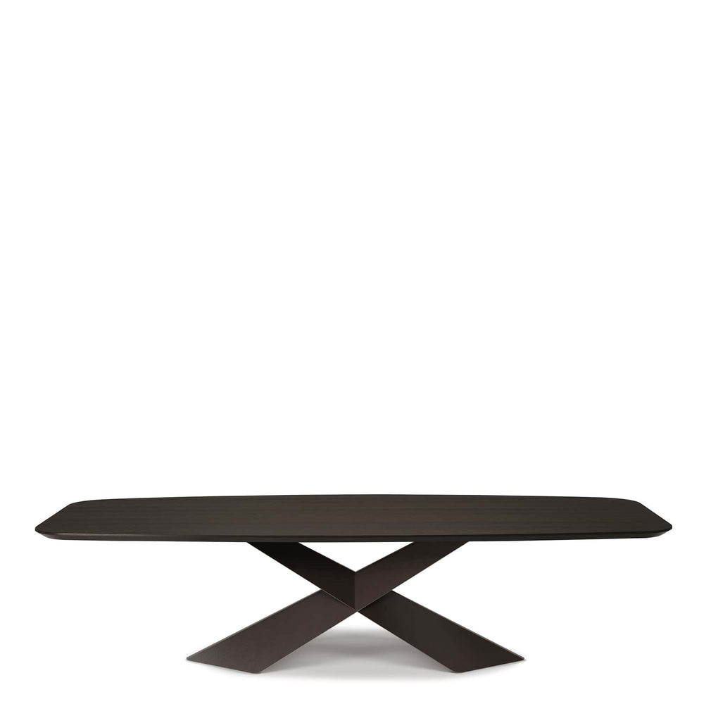 Cattelan Italia Tyron Wood - Dining Table 200cm Barrel Top With Angled Edges