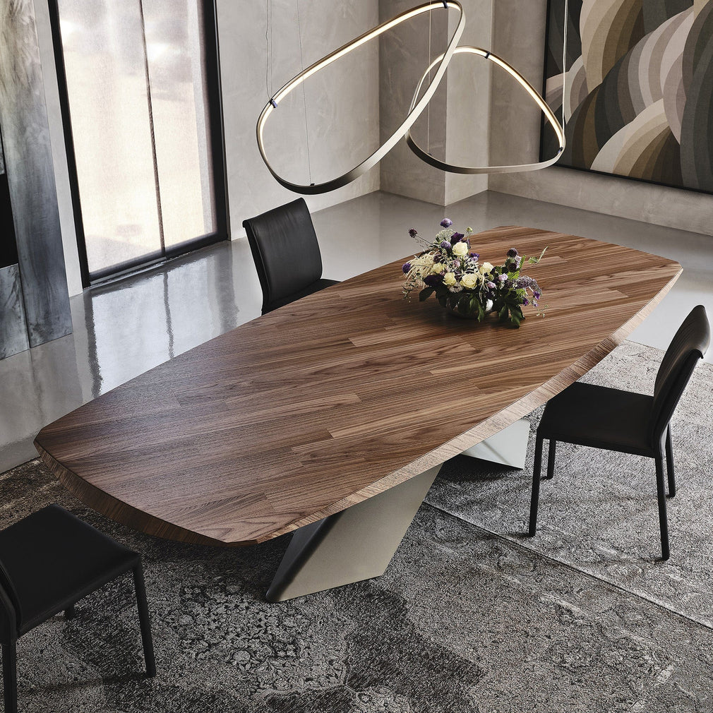 Cattelan Italia Tyron Wood - Dining Table 200cm Barrel Top With Angled Edges