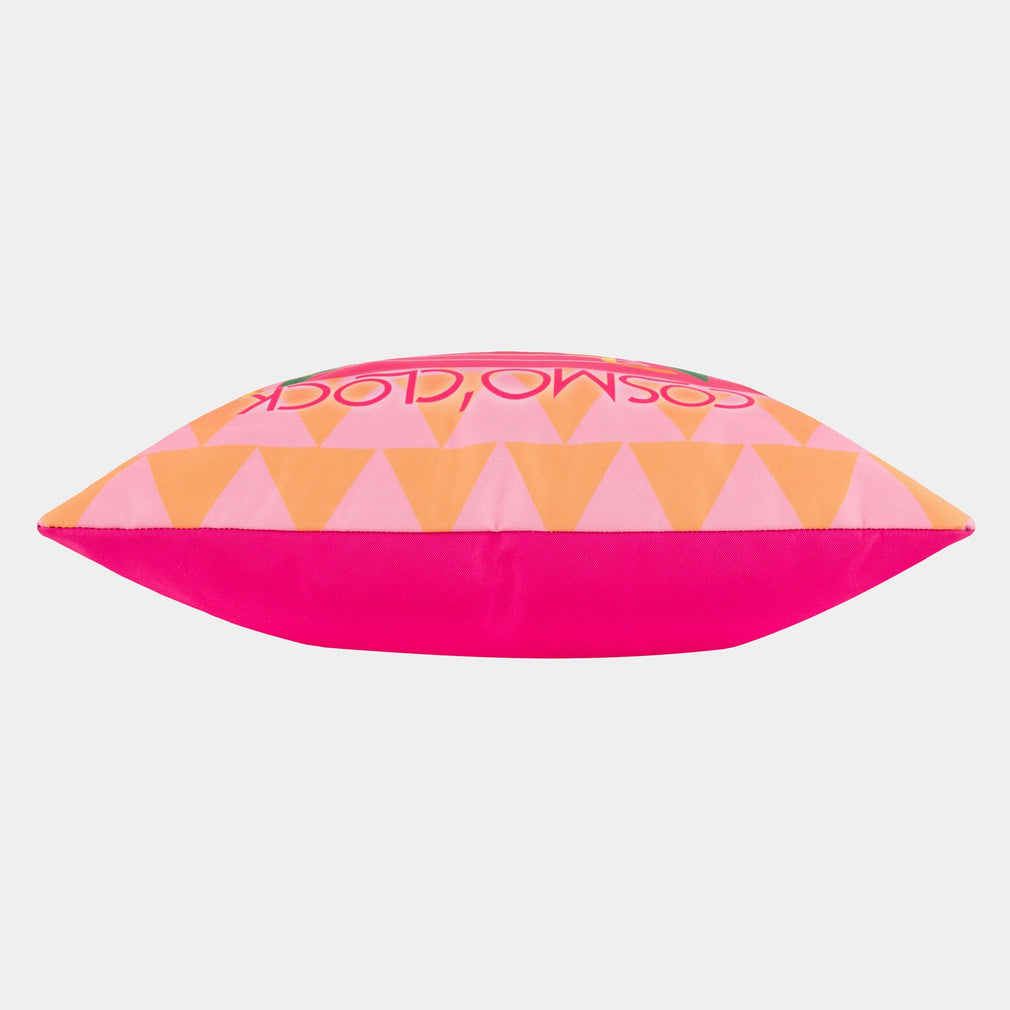 Cosmo O' Clock - Pink Outdoor Cushion 43x43cm