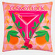 Cosmo O' Clock - Pink Outdoor Cushion 43x43cm