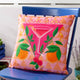 Cosmo O' Clock - Pink Outdoor Cushion 43x43cm