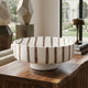 Stripe - White Terracotta Bowl