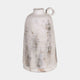 Distressed - Terracotta Vase, White