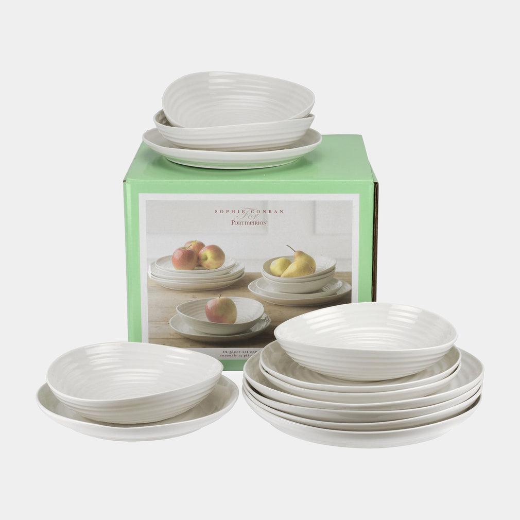 Sophie Conran White - Coupe Dinnerware Set, 12 Piece