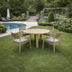 Hawaii - 4 Seat Garden Dining Set, Aluminium & Rope Effect Weave