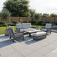 Key Largo - 3 Seat Garden Sofa Set With Rising Table, Aluminium