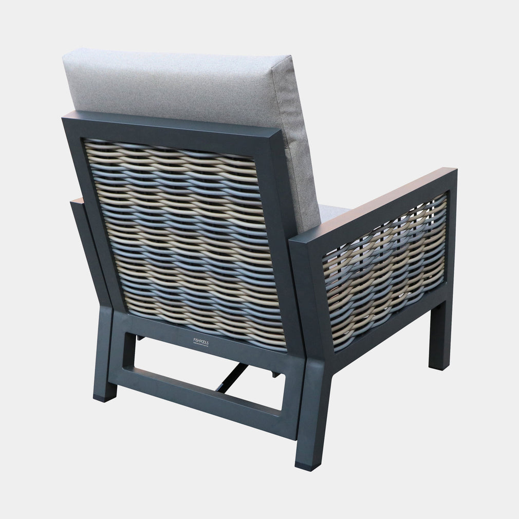 Key Largo - 3 Seat Garden Sofa Set With Rising Table, Aluminium