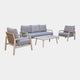 Hawaii - 3 Seat Garden Sofa Set & Coffee Table, Aluminium
