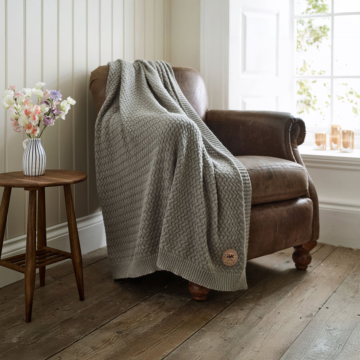 Cadenza Grey - Knitted Throw 130x170cm