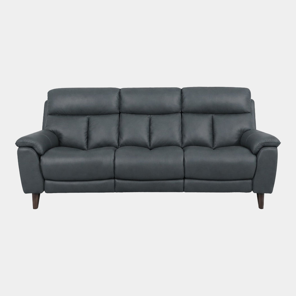 Connecticut - 3 Seat Power Recliner Sofa, Leather Carbon Grey - VS-705E