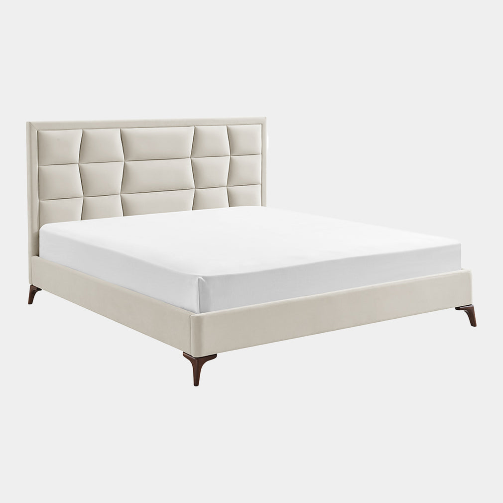 Michaela - Upholstered Bed Frame Natural