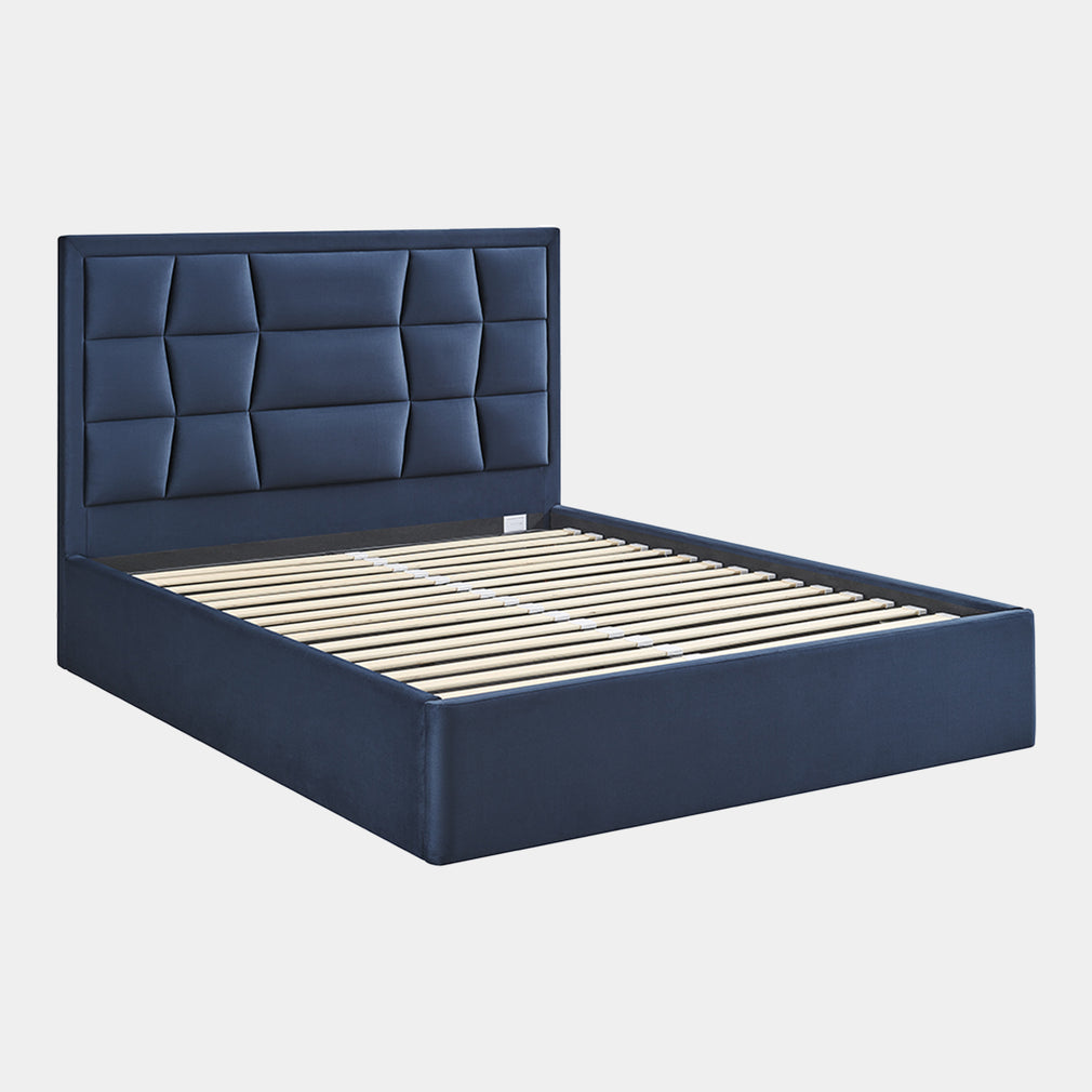 Michaela - Upholstered Ottoman Bed Frame Navy