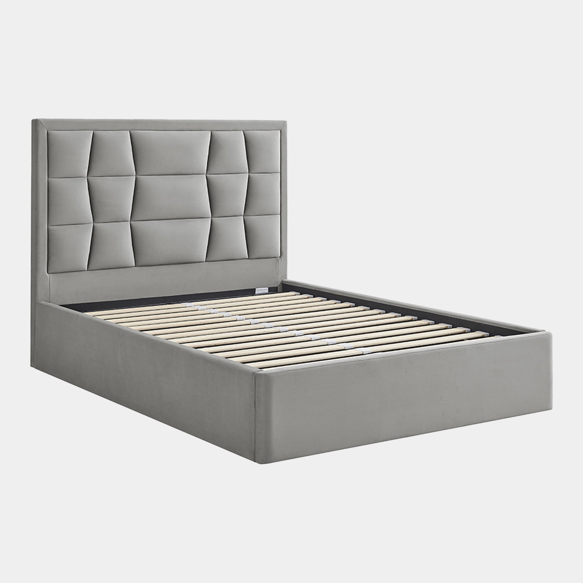 Michaela - Upholstered Ottoman Bed Frame Grey