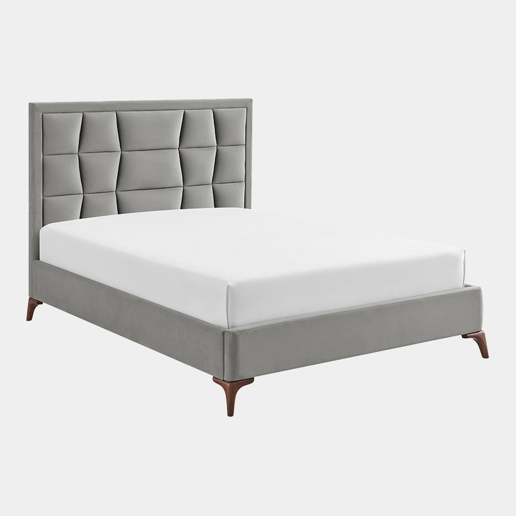 Michaela - Upholstered Bed Frame Silver