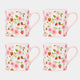 Cath Kidston Strawberry Cream - Mollie Mug, Set of 4
