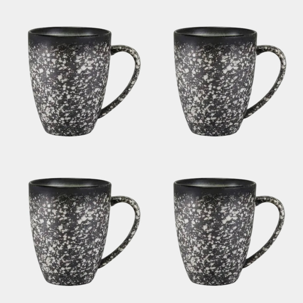 Maxwell & Williams Caviar Granite - Mugs, Set of 4