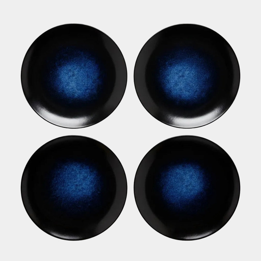 Maxwell & Williams Caviar Midnight - Plates, Set of 4