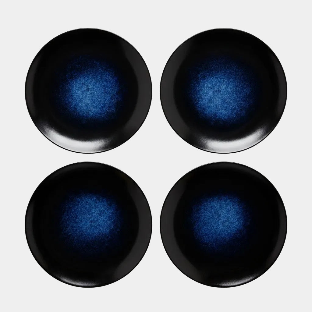 Maxwell & Williams - Caviar Midnight Coupe Plate 20cm, Set of 4