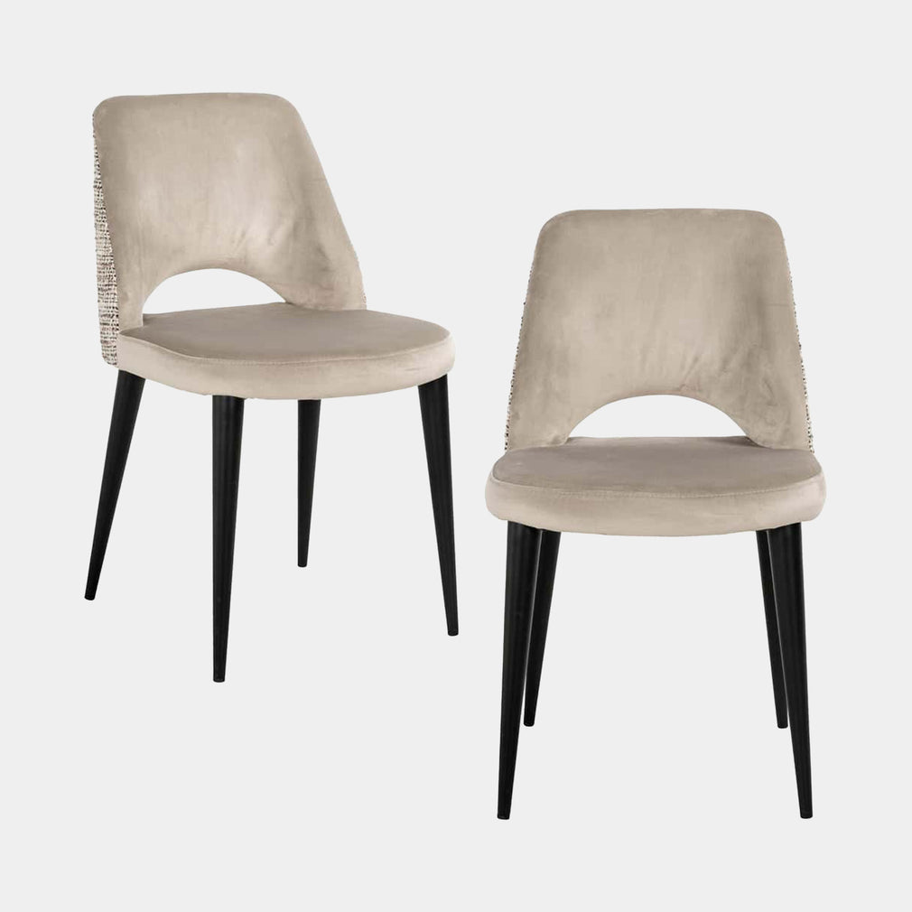 Charlotte - Set Of 2 Dining Chairs, Fabric Trendy Nature