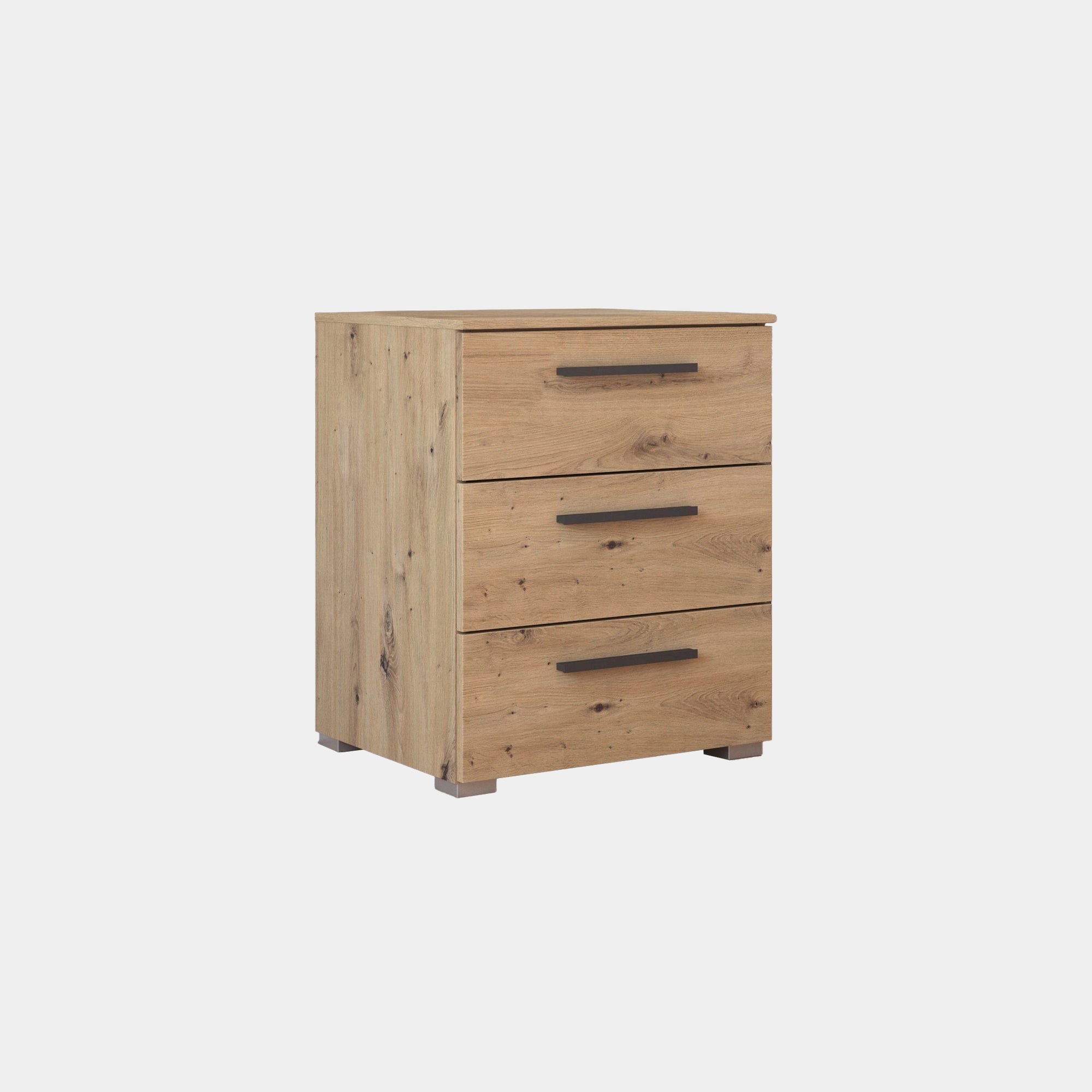 Charlton - 3 Drawer Bedside Table